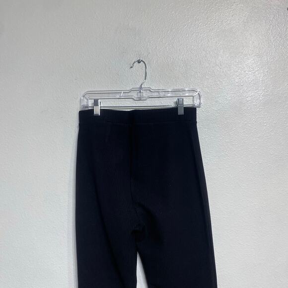 Sanctuary Black Ribbed Wide Leg Pants Sz L - Picture 7 of 12